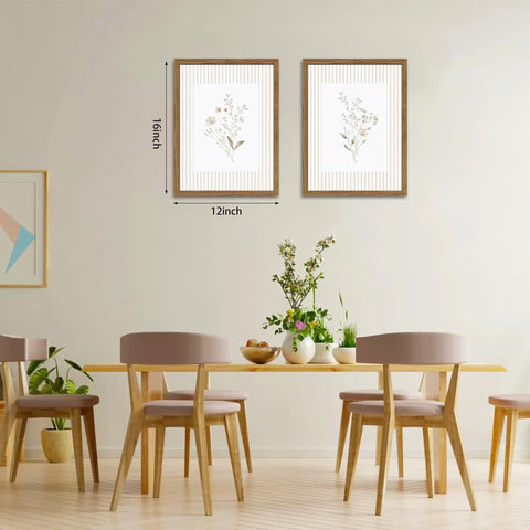 FancyNew vintage floral wall art with a wood frame adds rustic charm.
