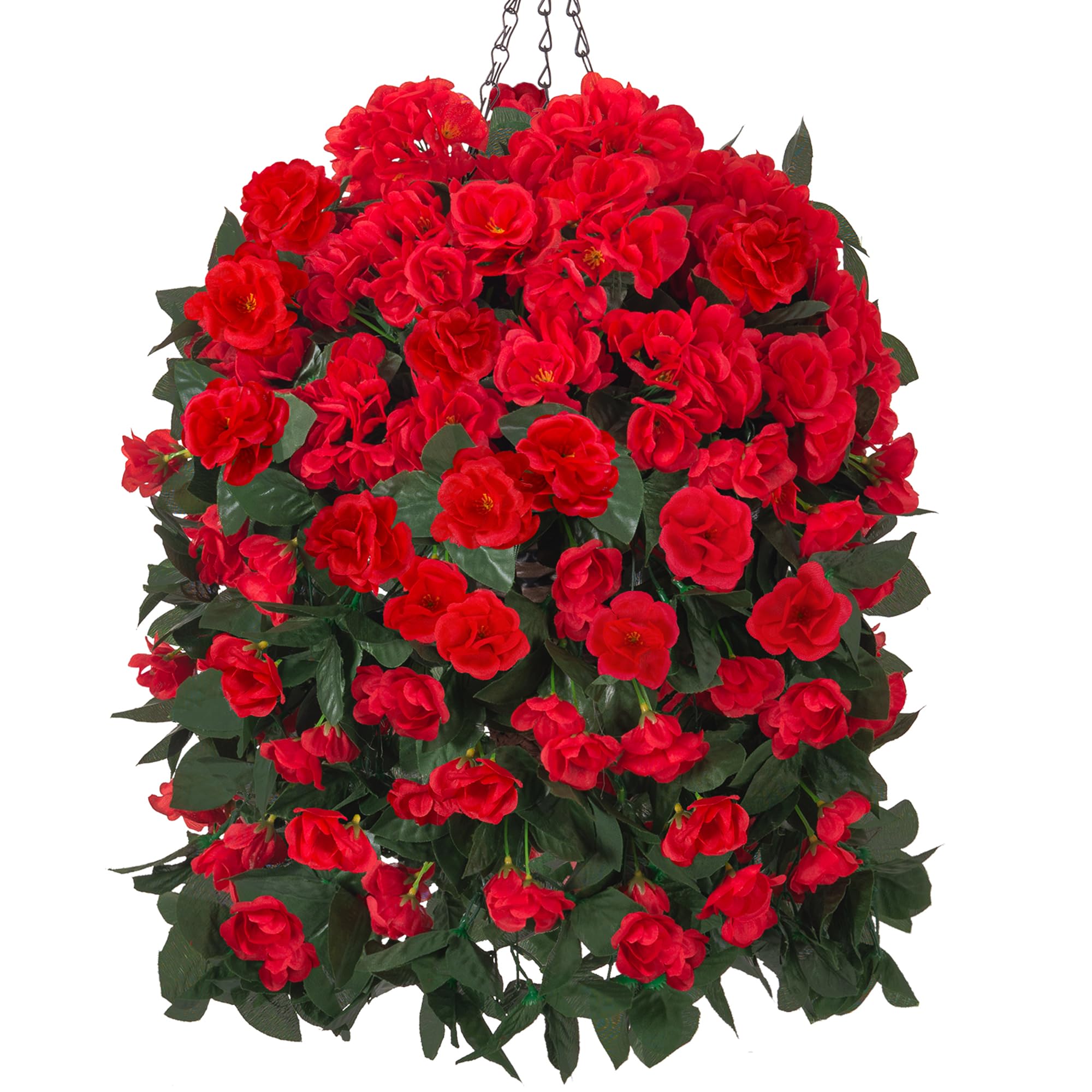FancyPlus outdoor artificial geraniums with UV-resistant petals.