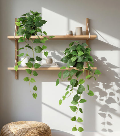 FancyPlus artificial pothos leaves with UV-resistant finish for lasting indoor appeal.