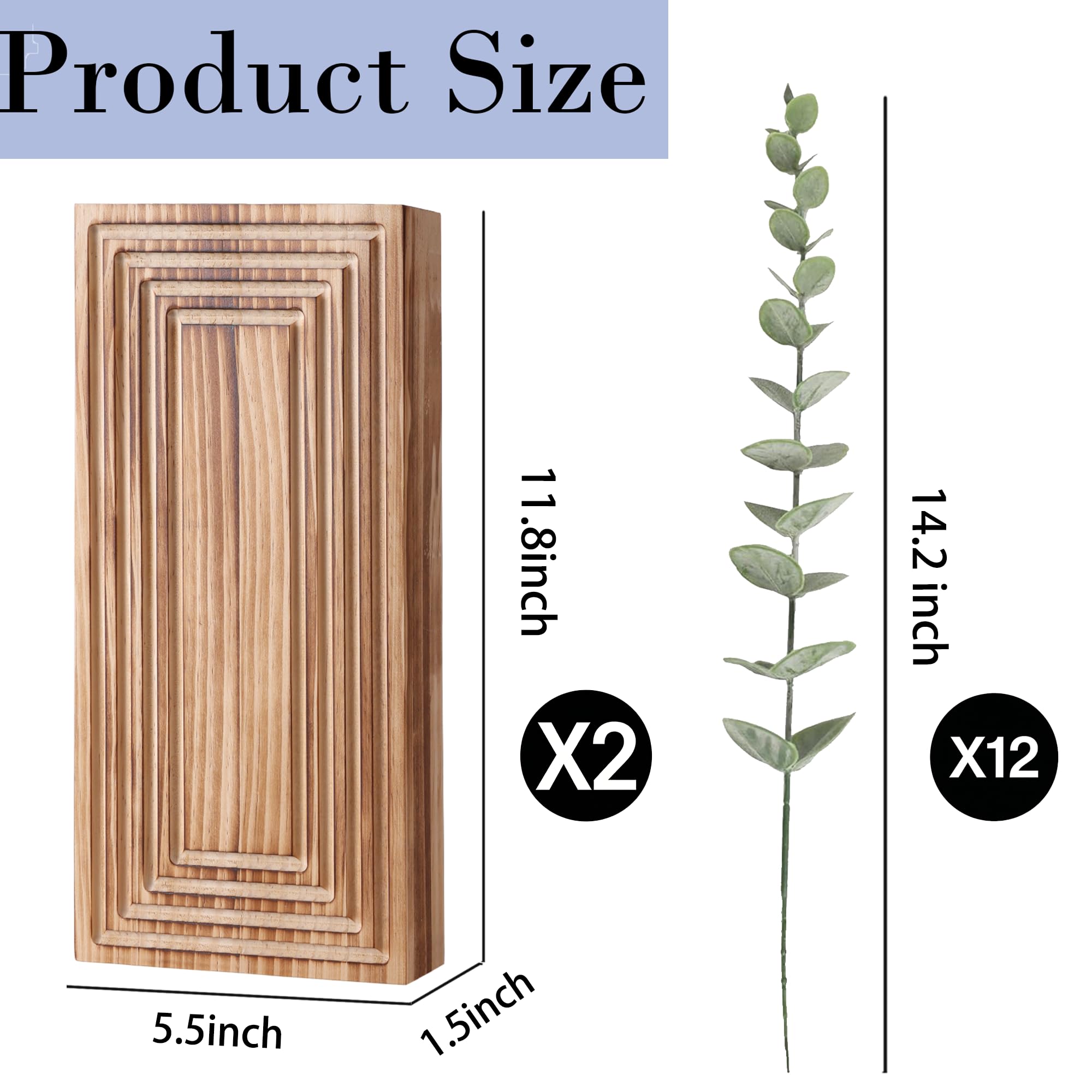FancyPlus burnt brown wood vase hanging to add natural texture