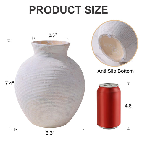 FancyPlus ceramic vase styled in dining room display for warm ambience.