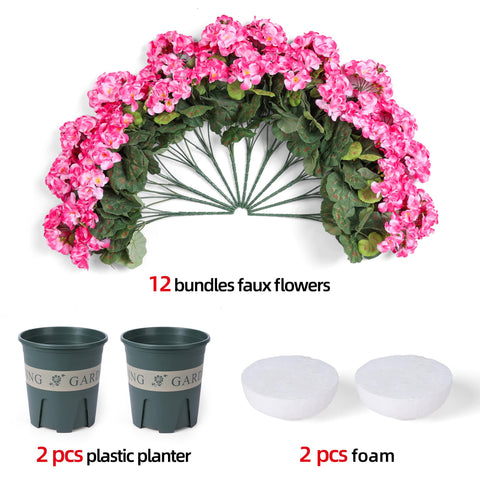 FancyPlus outdoor geranium topiary withstands sun for year-round appeal