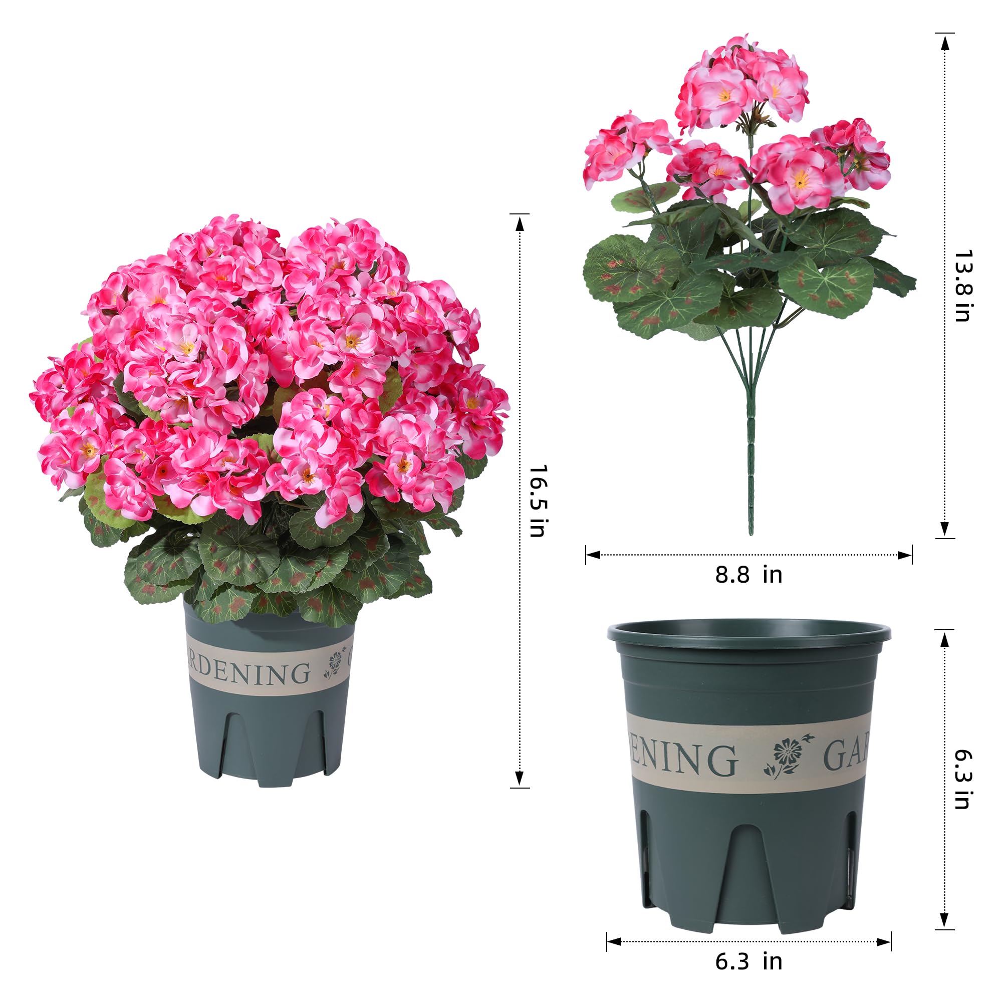 FancyPlus pink geraniums offer color without watering or pruning
