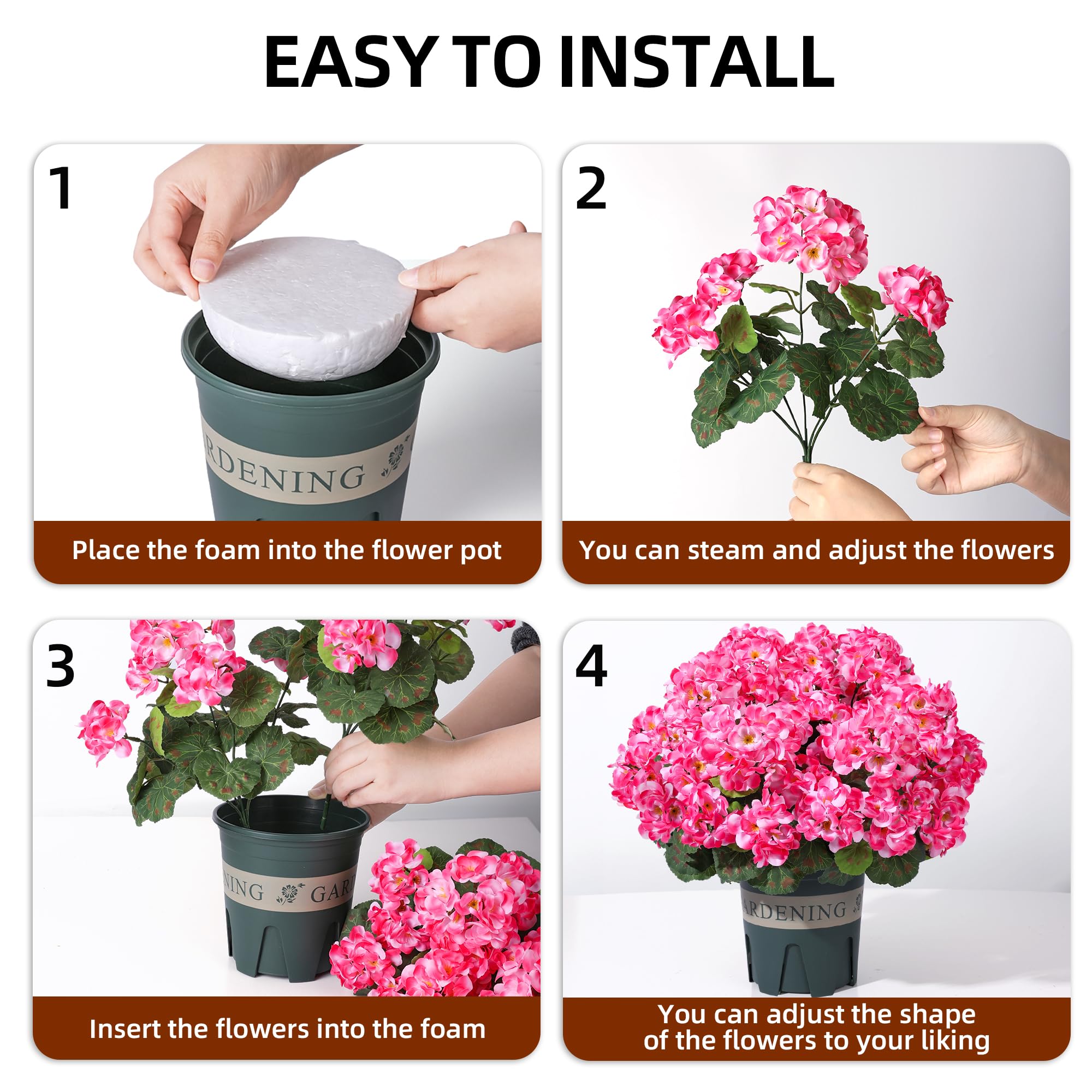 FancyPlus UV-resistant geraniums flourish in gardens and entryways