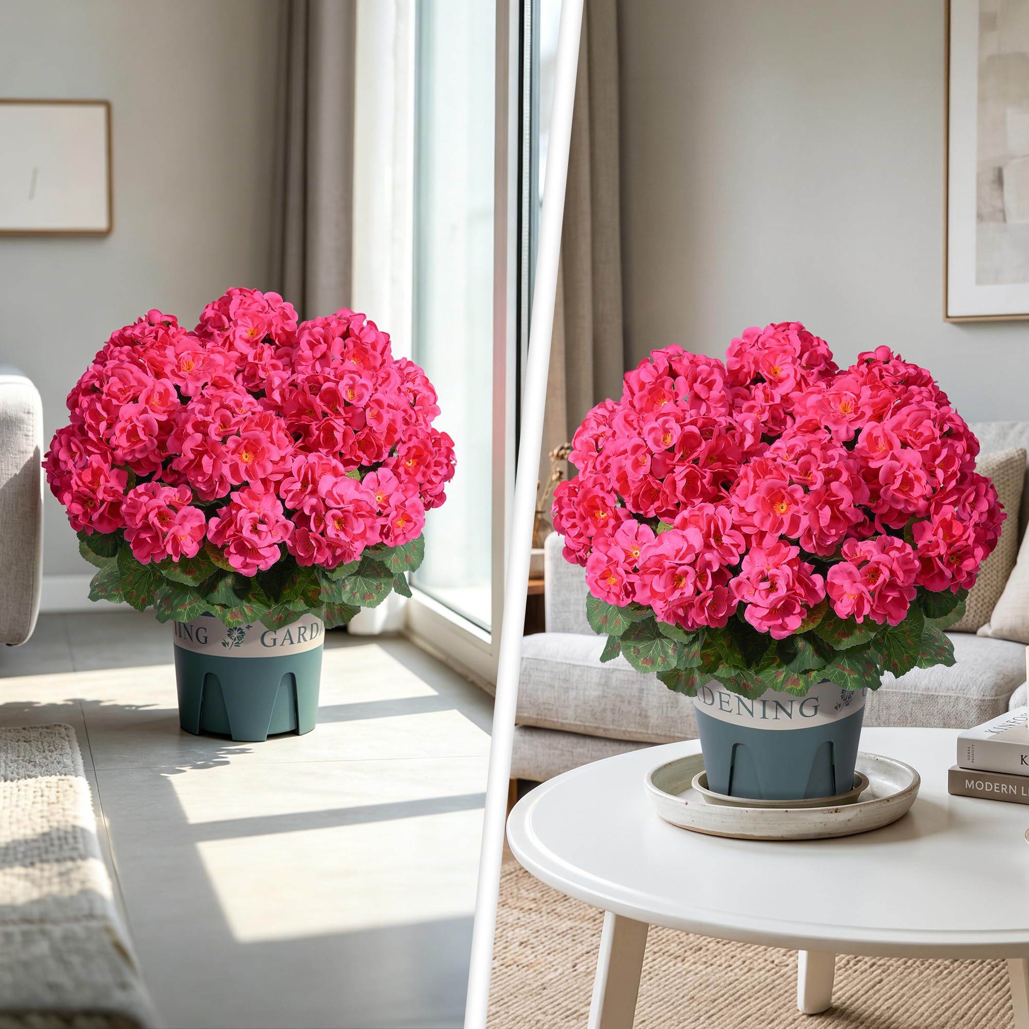 FancyPlus geraniums outdoors hotpink garden accents resist sun fading