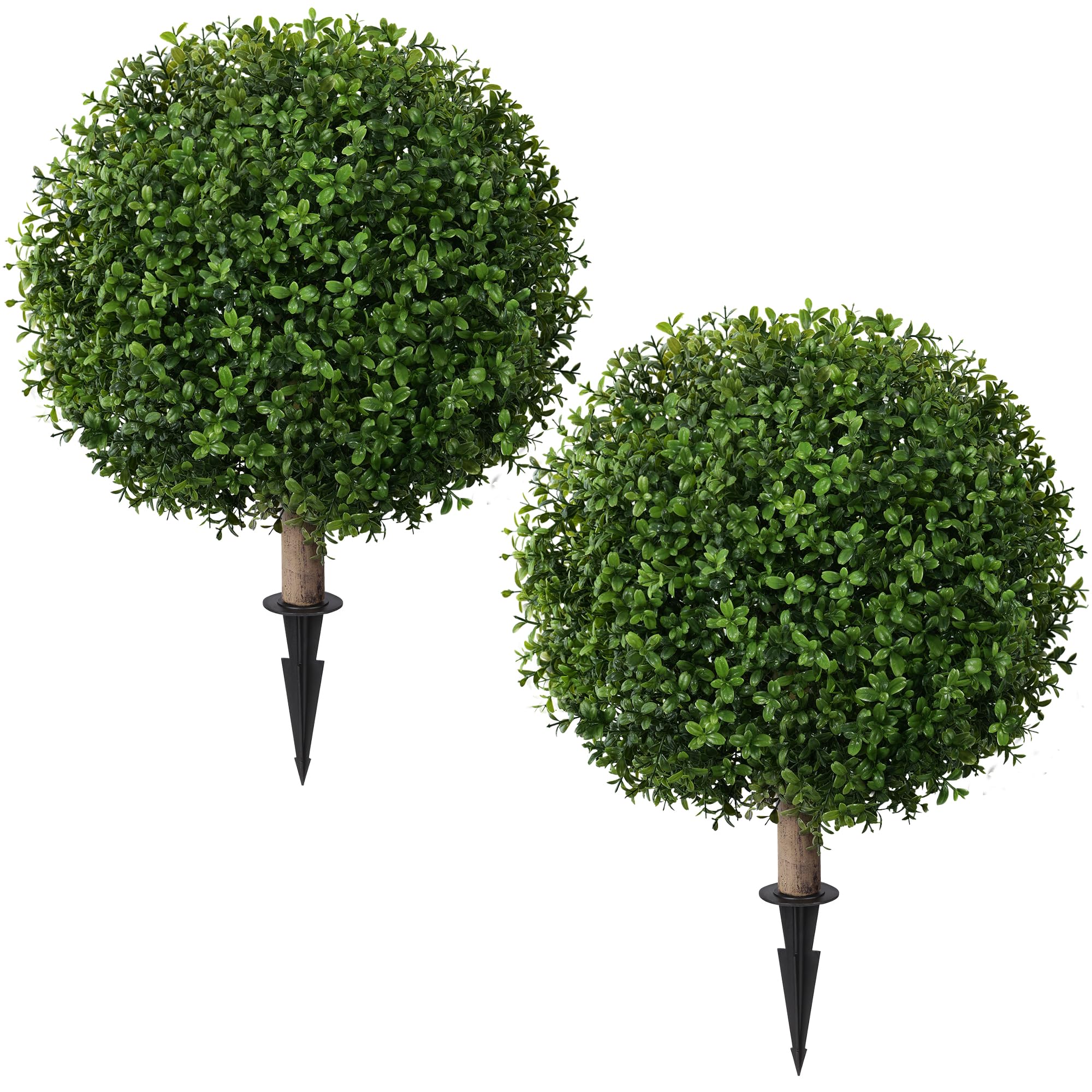 FancyPlus ground spikes secure topiary with quick, tool-free outdoor installation.