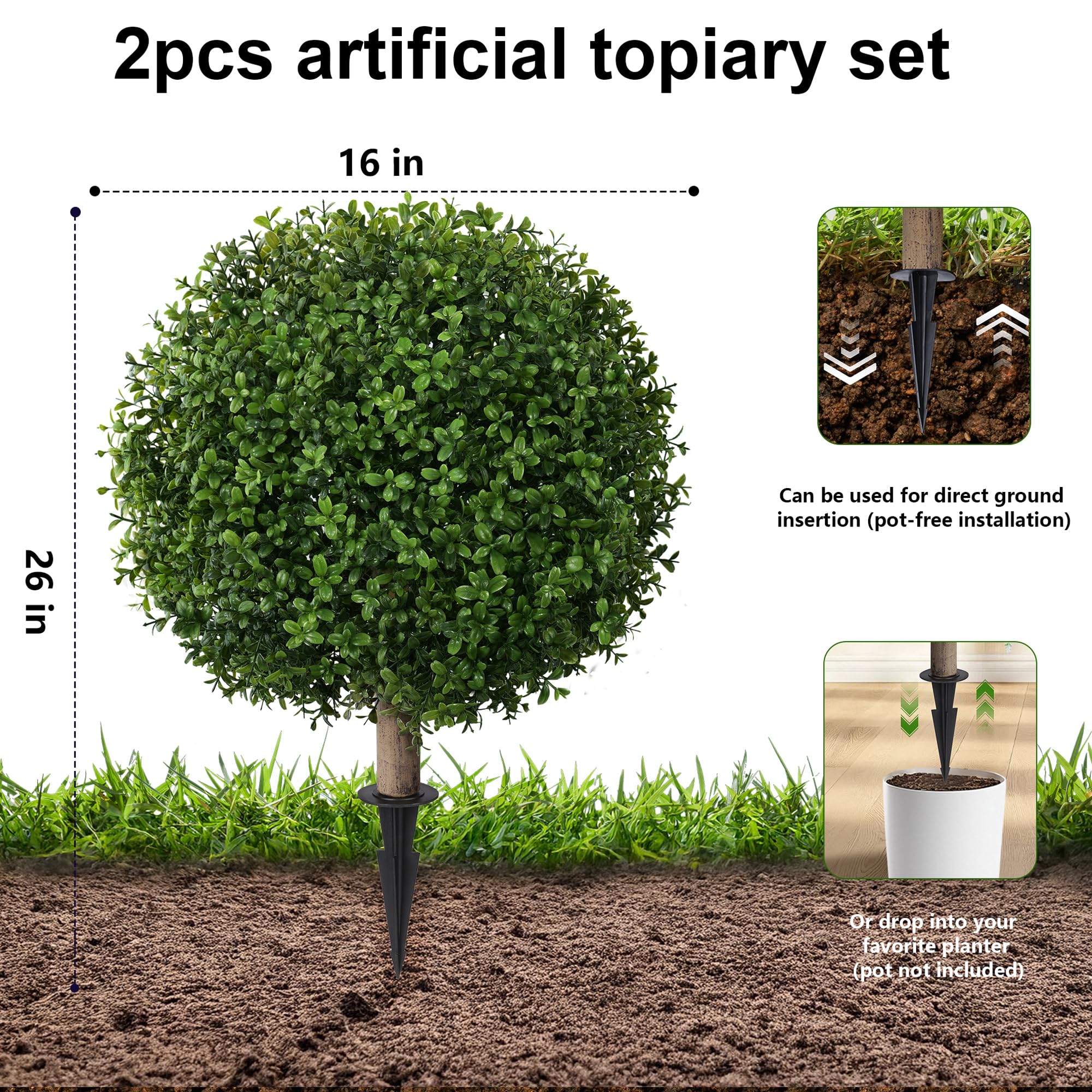 FancyPlus outdoor UV-resistant topiary retains color in sunlit patios.