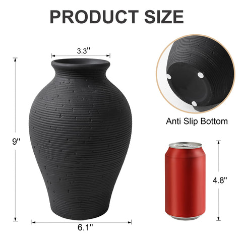 FancyPlus black farmhouse vase complements kitchen and entryway displays.