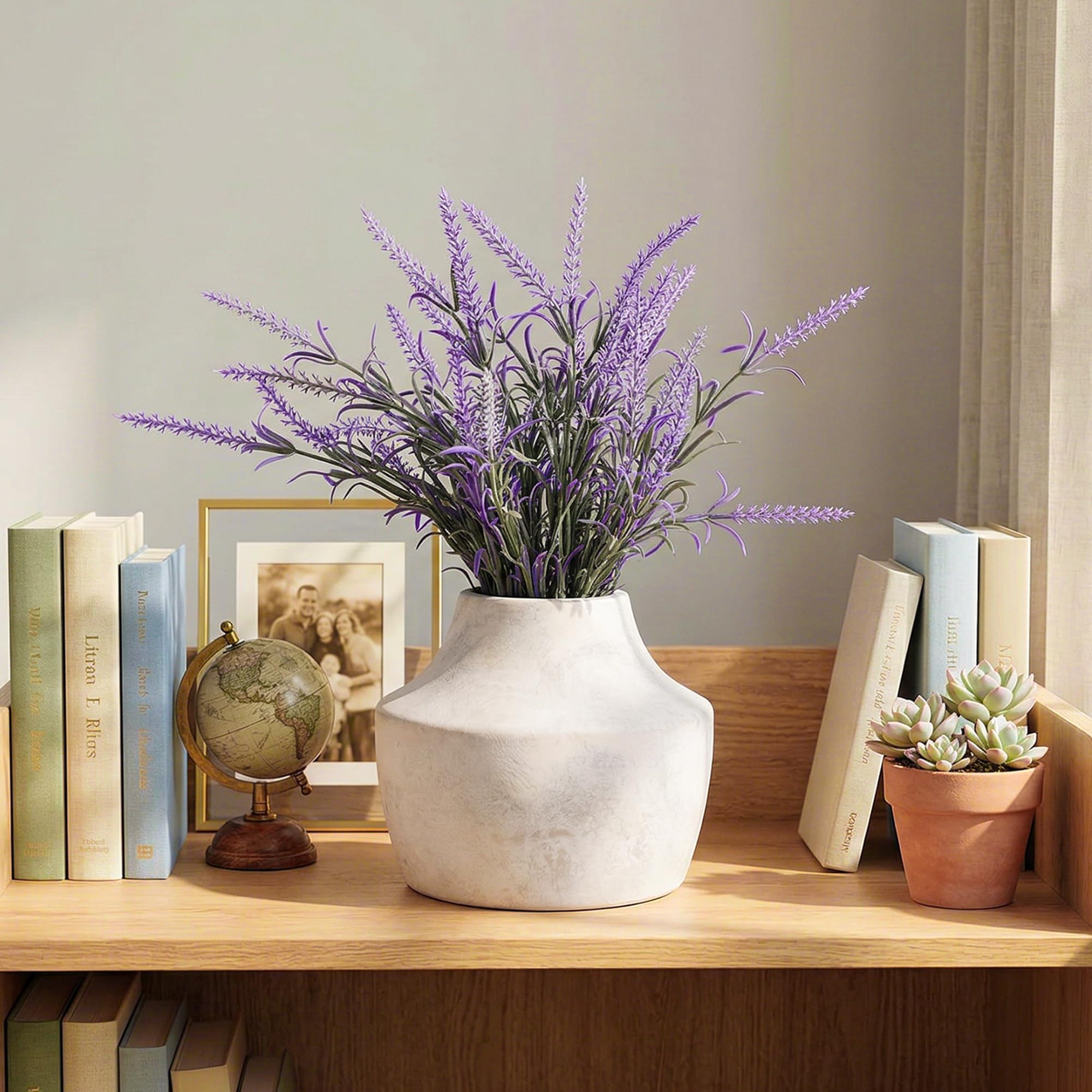 FancyPlus white ceramic vase bedroom decor adds farmhouse charm.