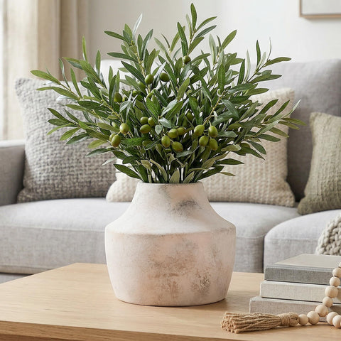 FancyPlus white ceramic vase kitchen accents enhances countertop styling.