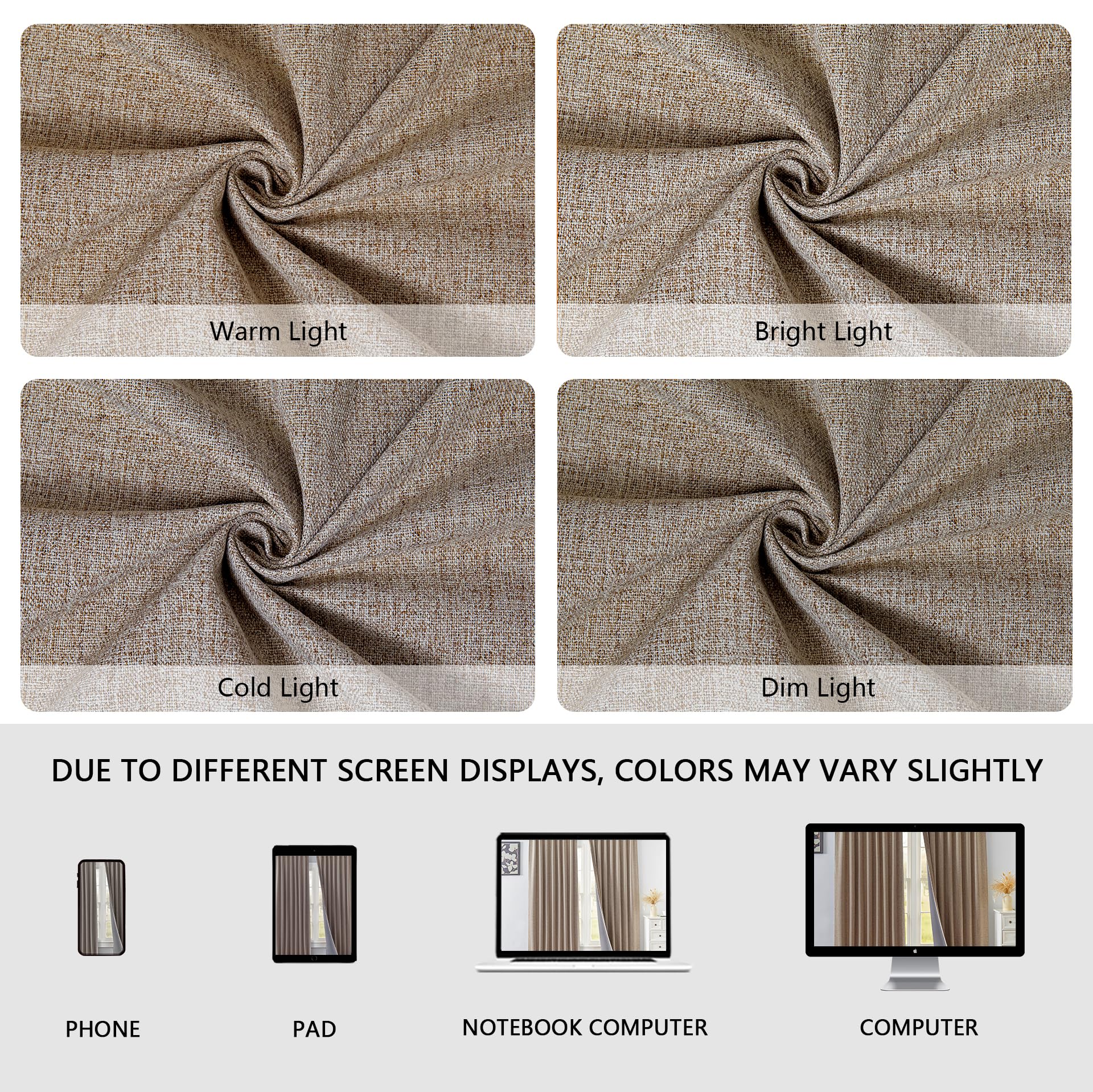 FancyRoof curtains hanging with rod demonstrate smooth drape and easy setup.