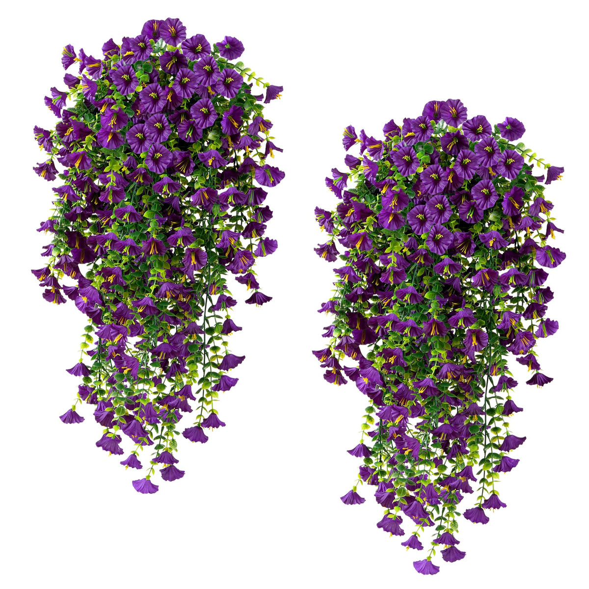 Fanfantoey artificial hanging flowers with morning glories for vibrant outdoor decor and long-lasting color.