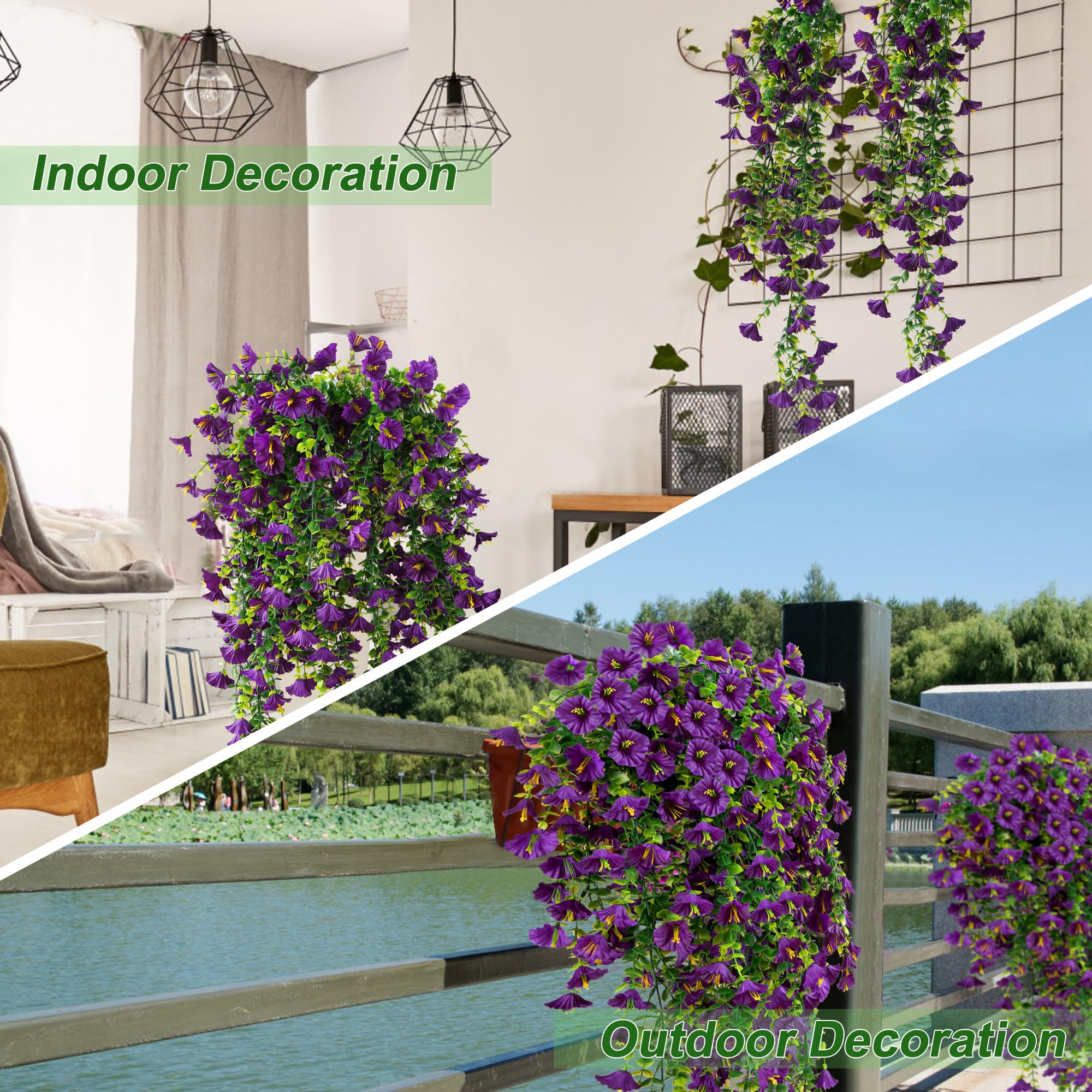 Fanfantoey outdoor hanging blooms brighten porches with quick, tool-free setup.