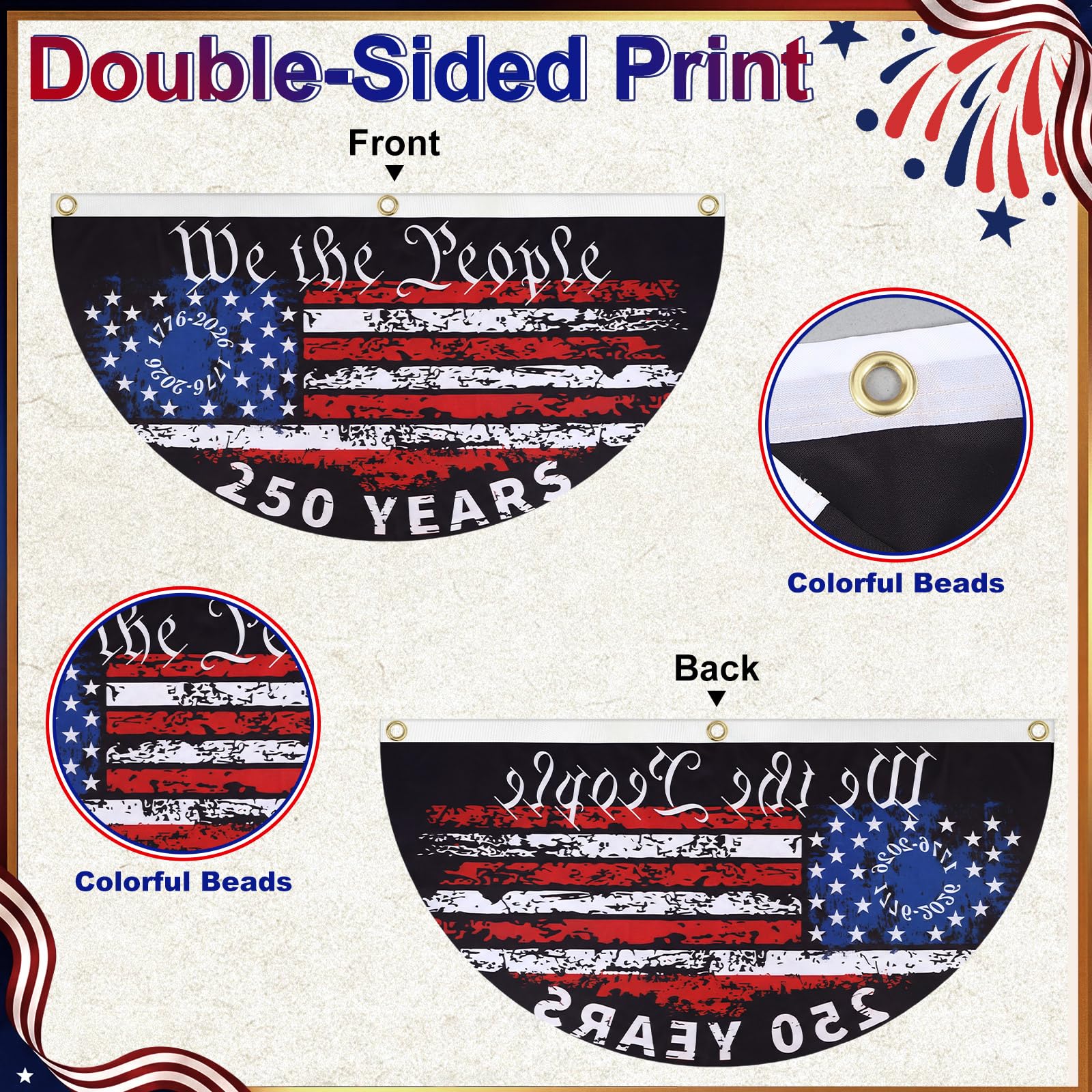 Fanfanwin 6x3ft yard banner creates a bold focal point.