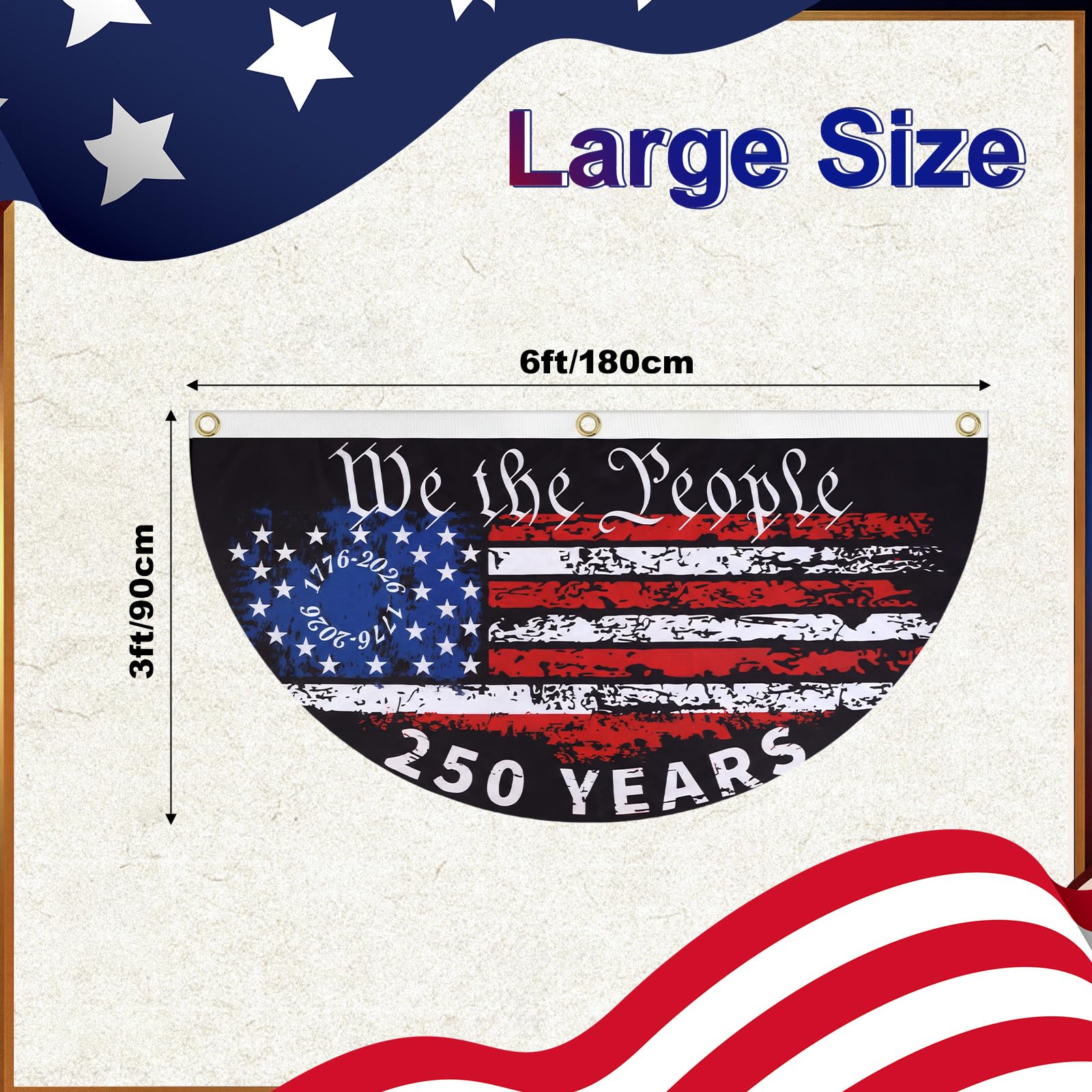 Fanfanwin double-sided patriotic flags ensure readability from both sides.