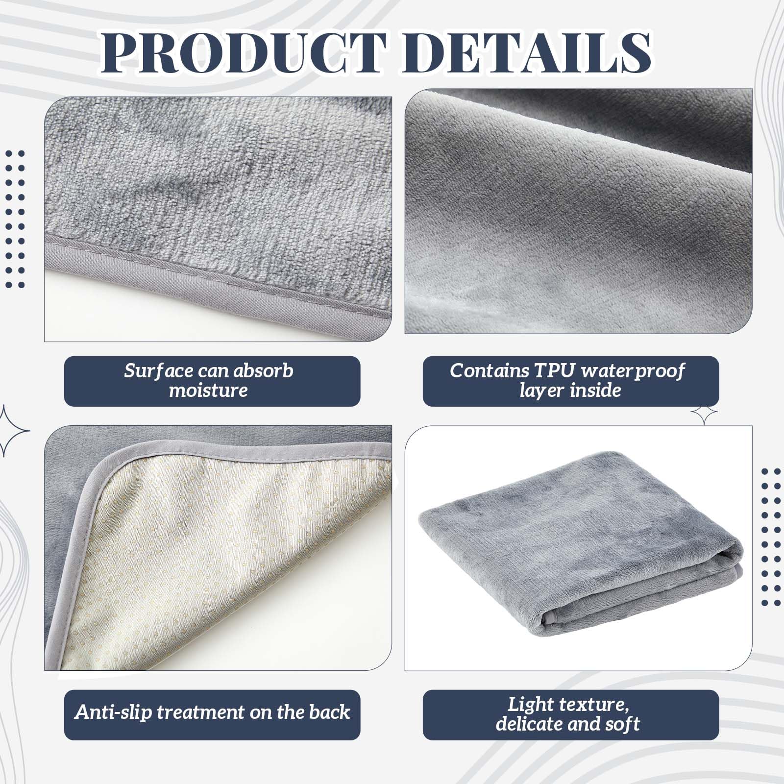 Fanfanwin large blanket coverage 54x34 inch on bed.