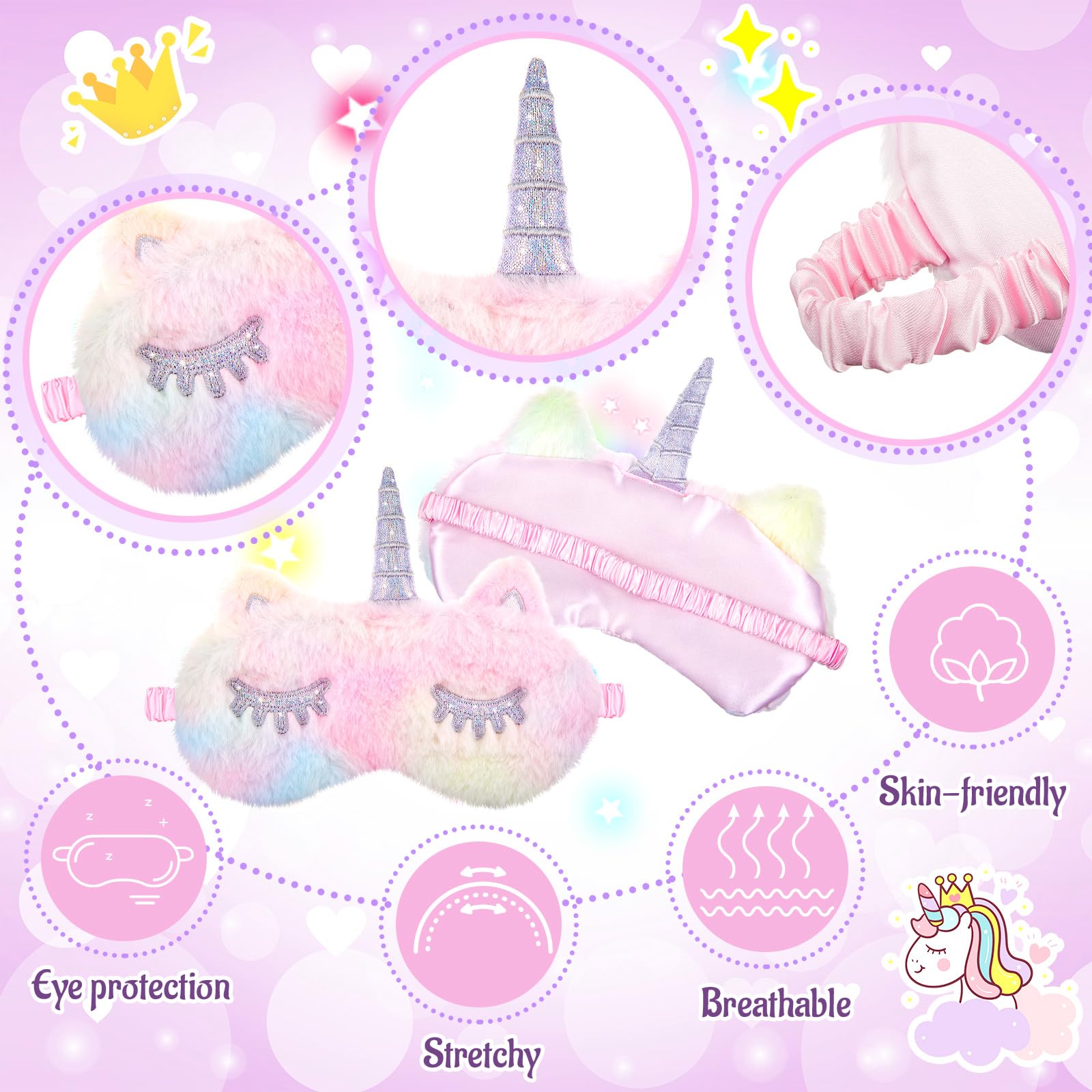Fanfanwin plush eye masks add a playful spa vibe