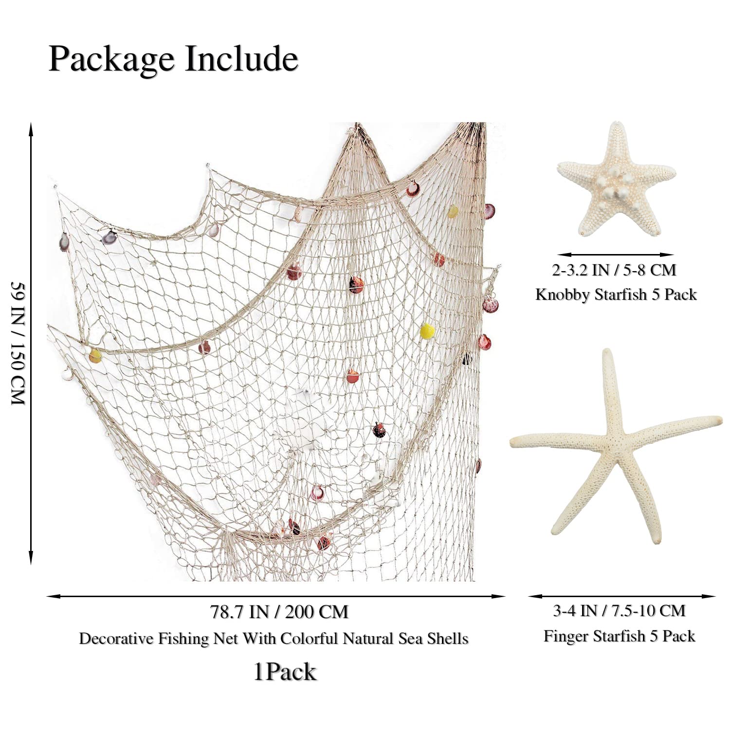 Fangoo 10 pcs natural starfish for ocean themed decor