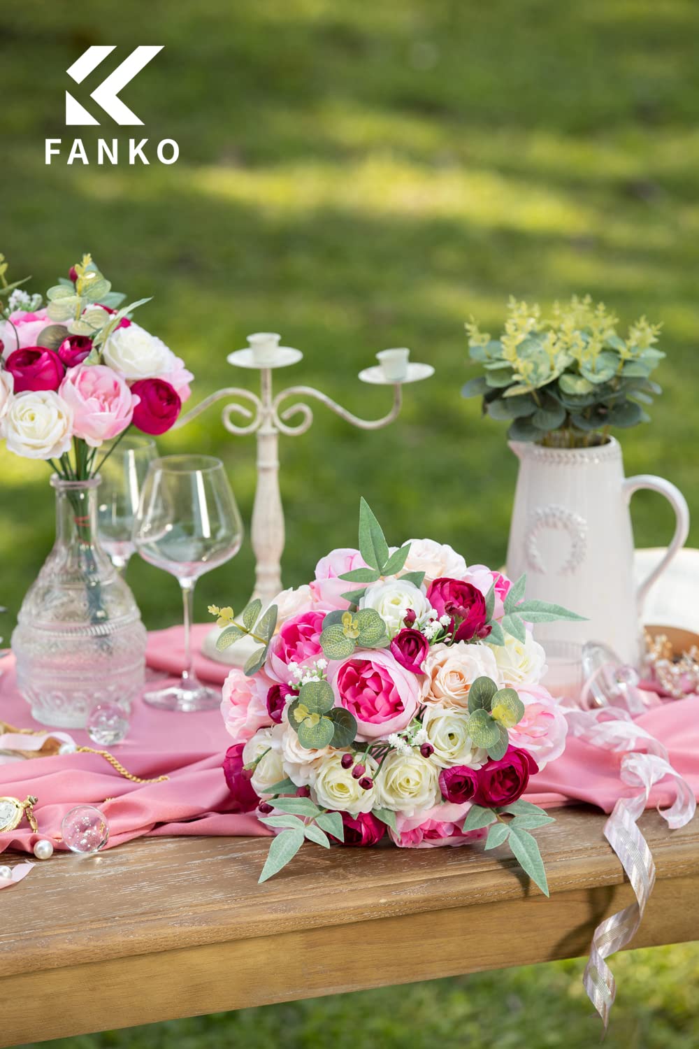 FANKO cream Vendela roses for timeless table decor