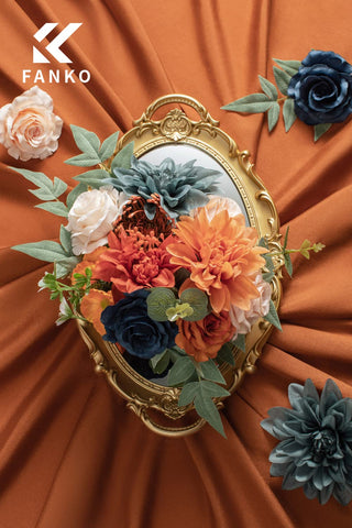 FANKO dusty blue dahlia artificial flower adds cool contrast to arrangements