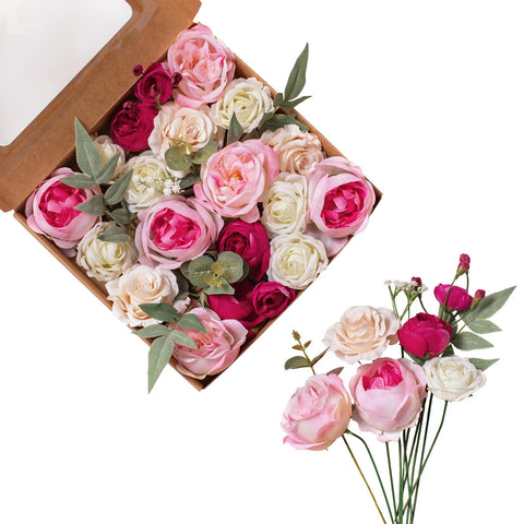 FANKO hot pink peony natural touch for wedding bouquets