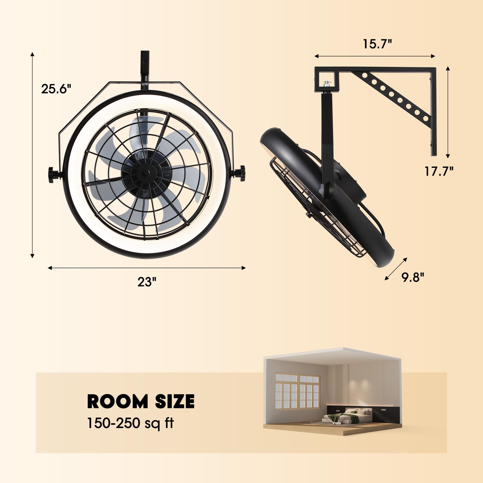 Fansconce wall mounted fan remote app control for easy setup.