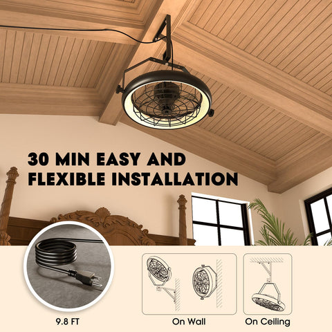 Fansconce wall mounted fan wall mount options offer flexible installation.