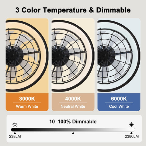 Fansdrick 6-speed reversible motor for year-round airflow.