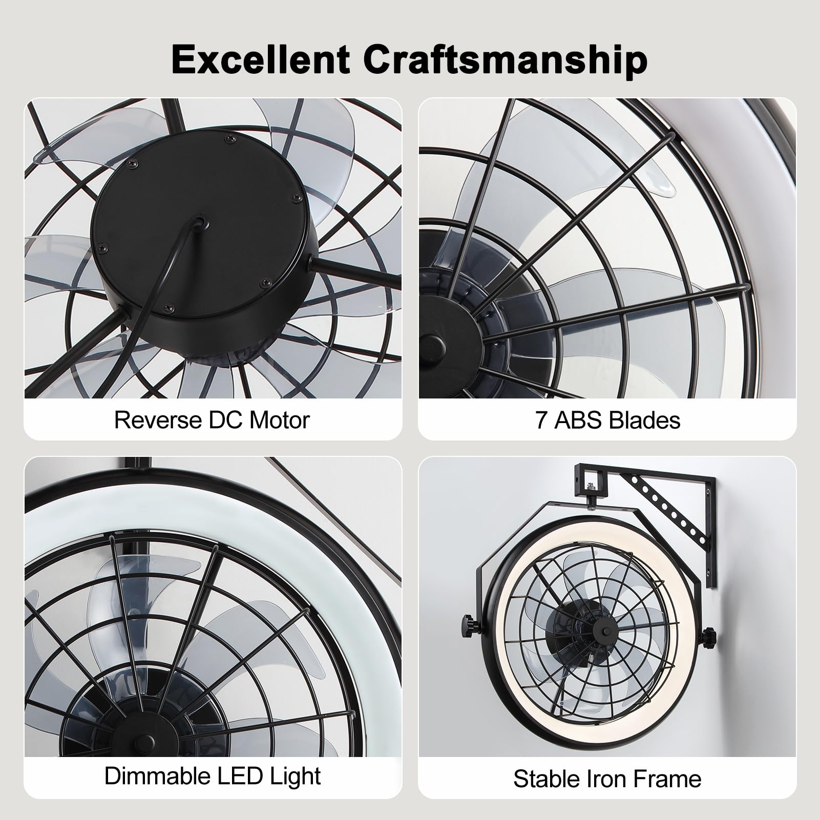 Fansdrick wall or ceiling mounting options for versatile installation.