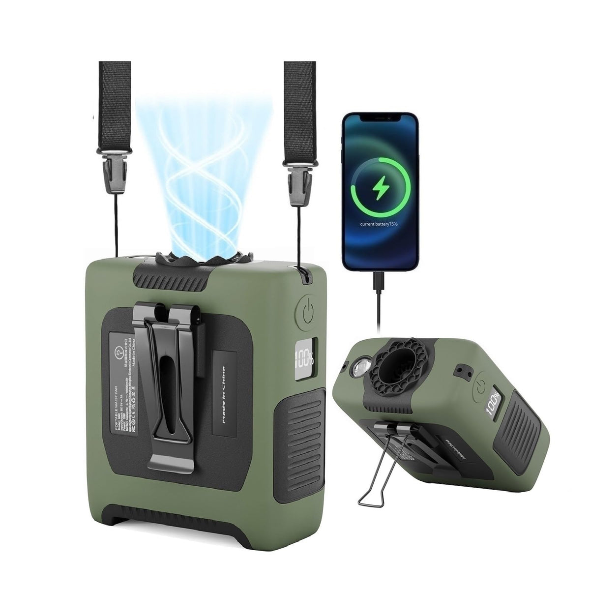 FansyJKJ wearable neck fan delivers hands-free cooling.
