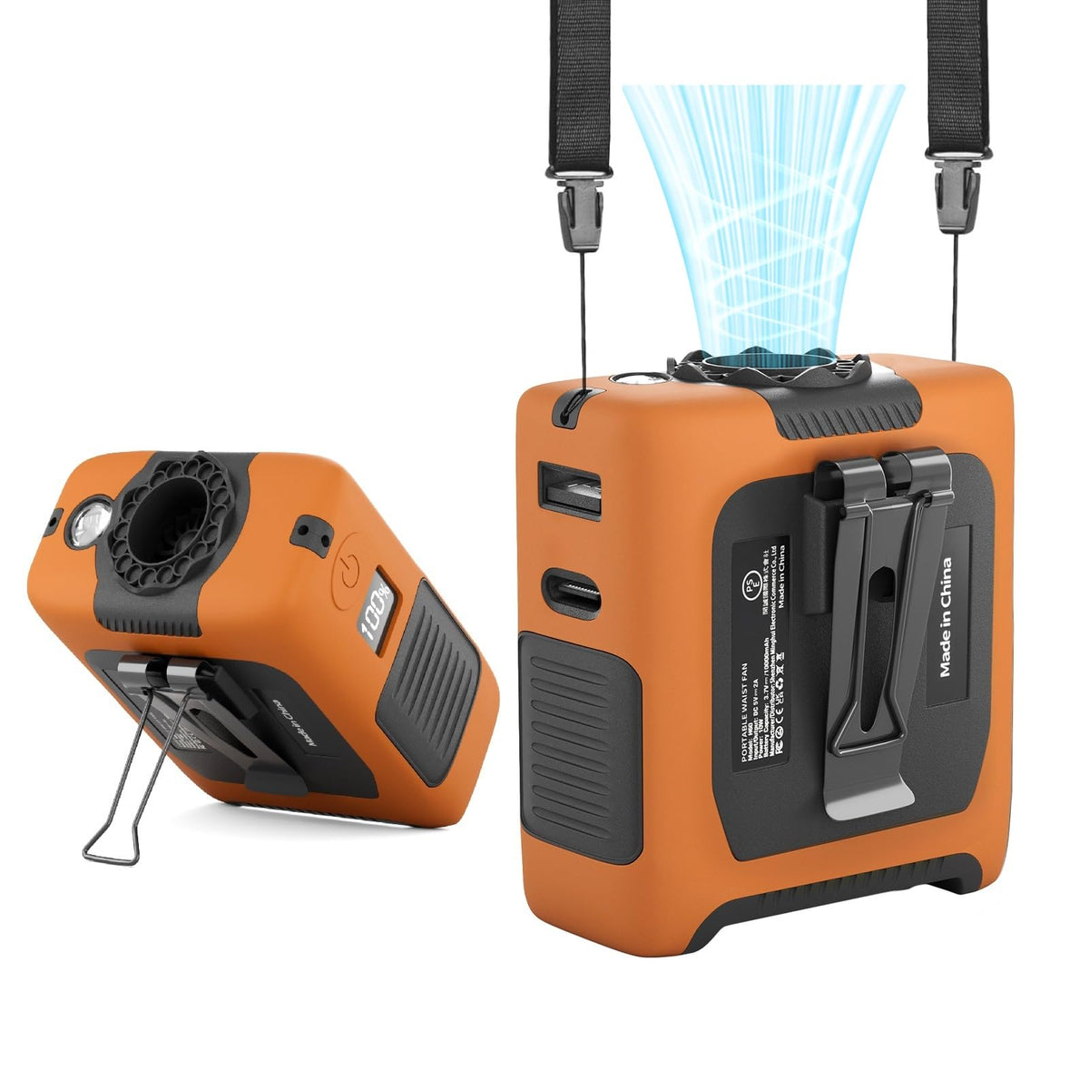 FANSYJKJ portable neck fan provides hands-free cooling for outdoor activities