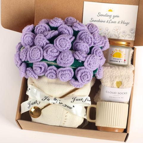 FantasDeck crochet flower bouquet blanket unfurls into a cozy warm throw.