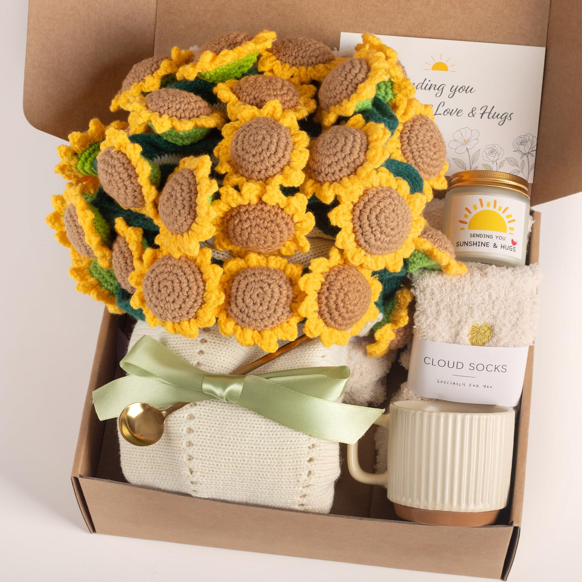 FantasDeck Sunflower Blanket Bouquet ready for gifting and cozy evenings.