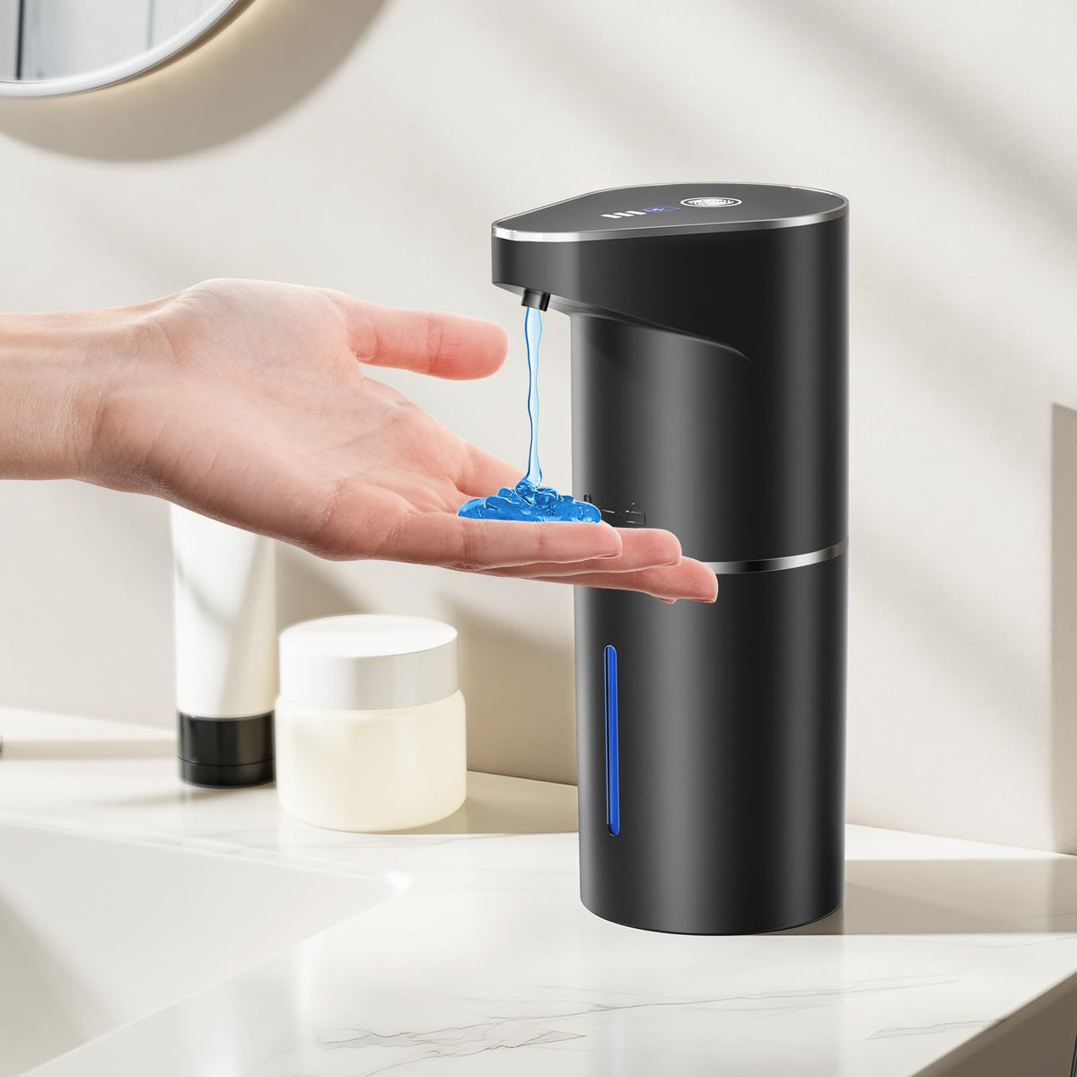 Fantictas automatic soap dispenser wall-mount enables touchless handwashing with ease.