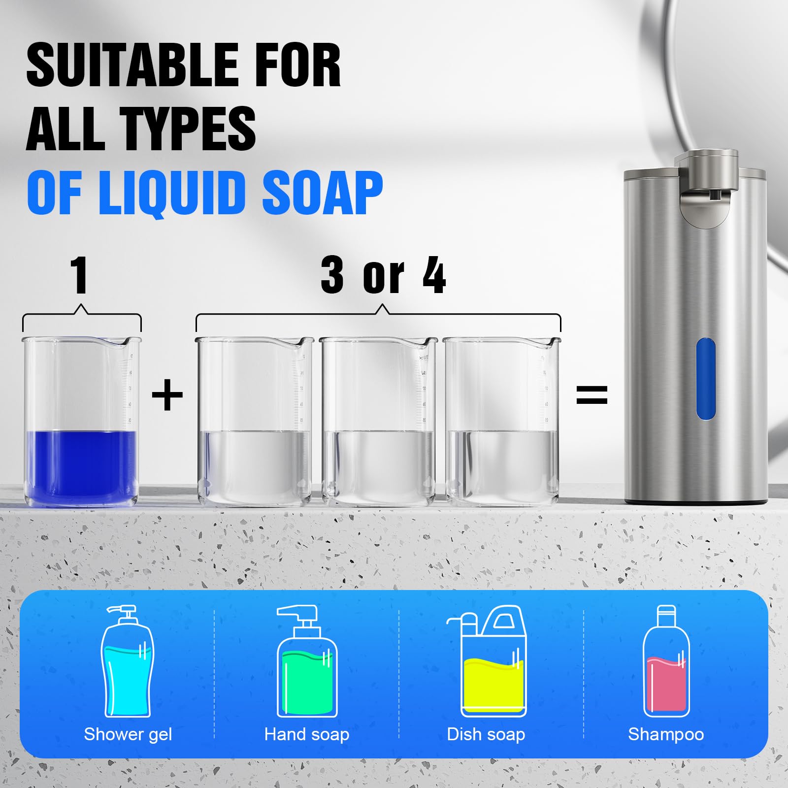 Fantictas stainless steel body delivers durability and easy cleaning