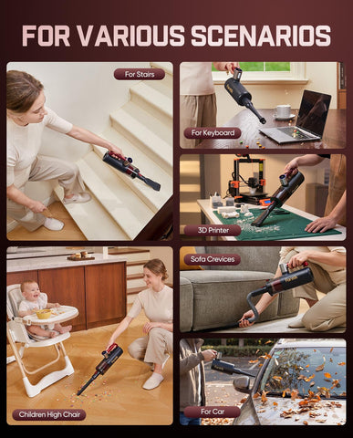 Fanttik Cruise V11 Apex eight attachments expand cleaning across car, home, and outdoors.