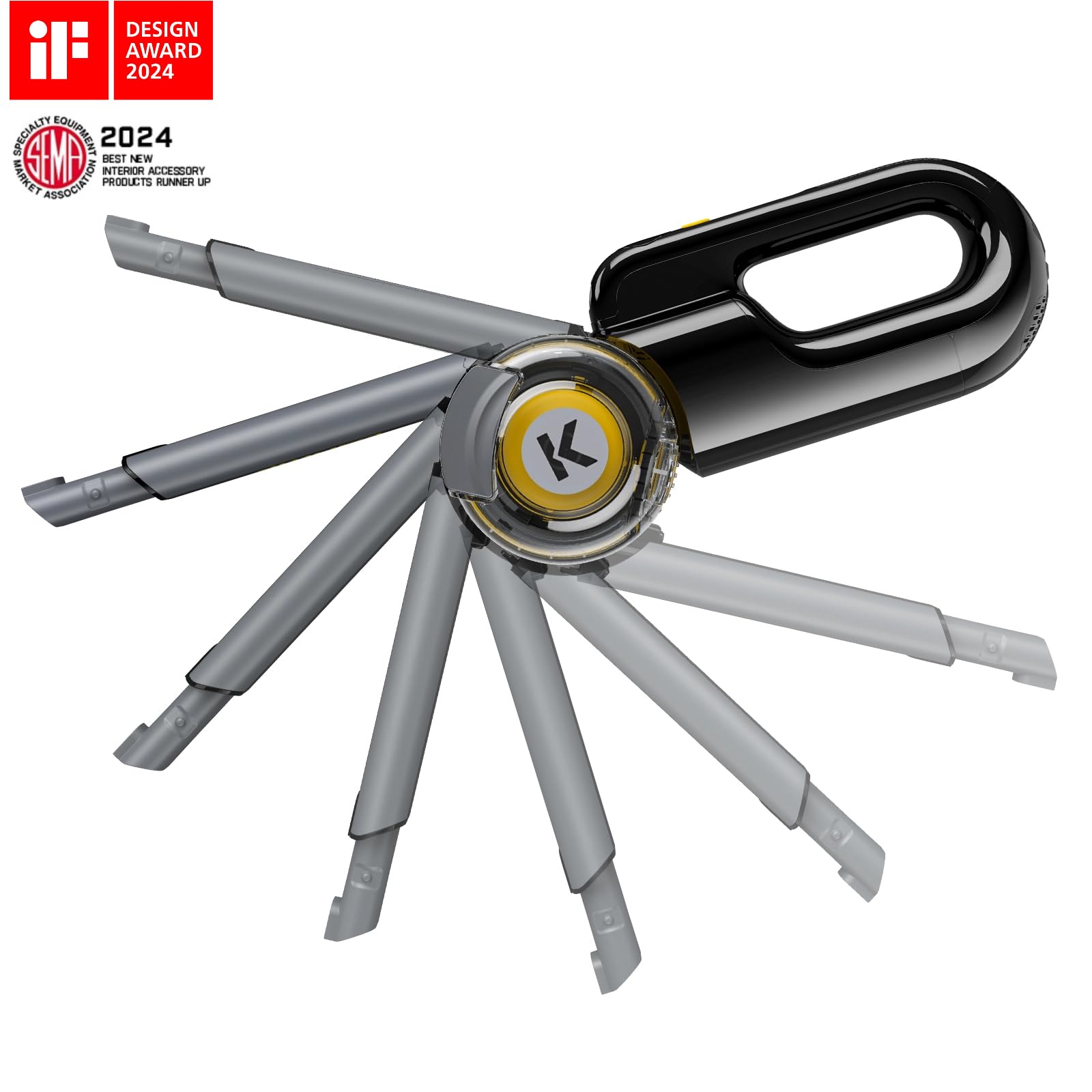 Fanttik Fold V10 Apex Pivot vacuum rotating head reaching tight spaces