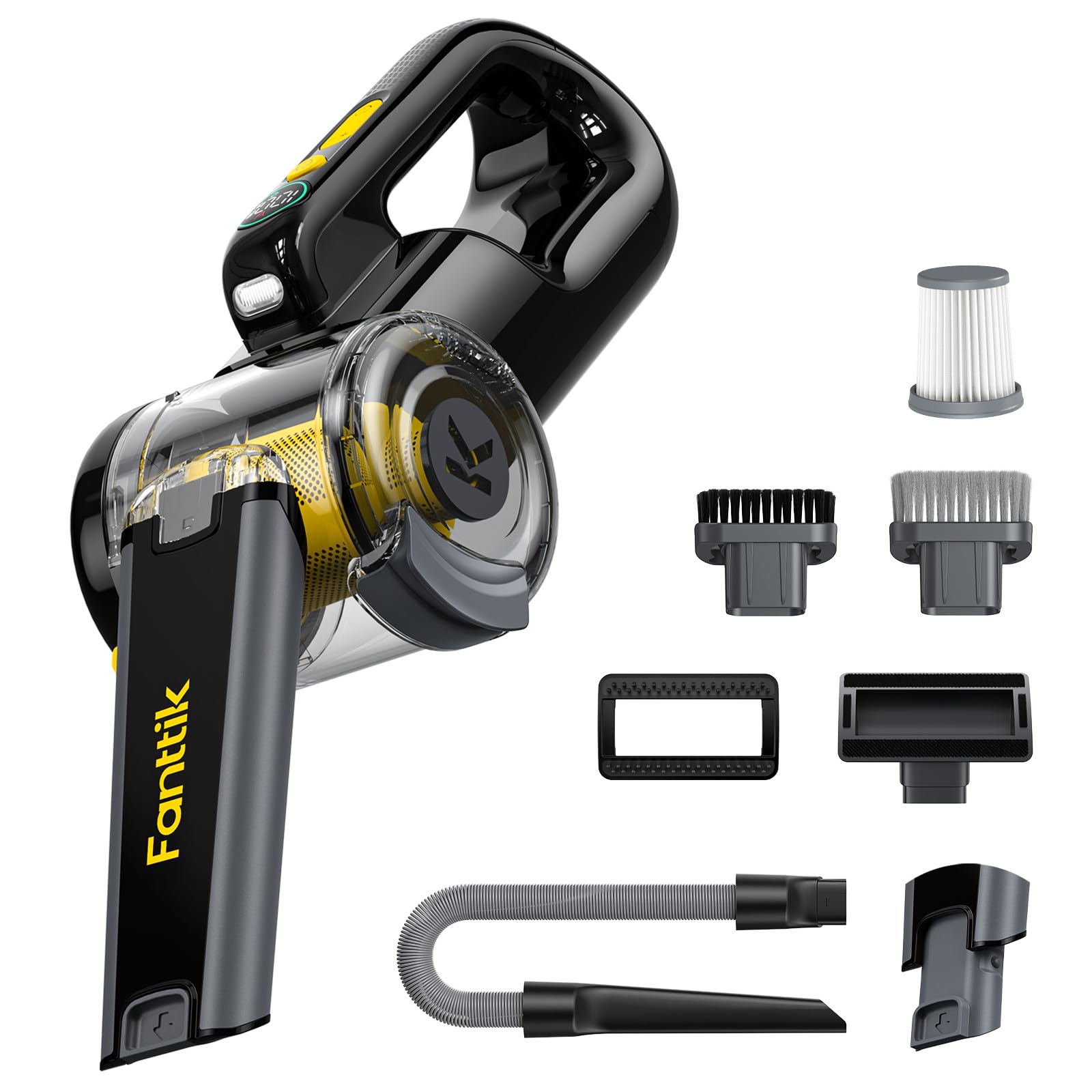 Fanttik Fold V10 Apex Pivot vacuum showcasing strong suction for car interiors