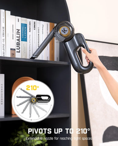 Fanttik Fold V10 Ultra Deluxe 30°–210° angle adjustment enables versatile cleaning.