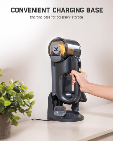 Fanttik Fold V10 Ultra Deluxe charging base enables automatic recharging after use.