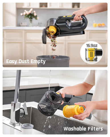 Fanttik Fold V10 Ultra Deluxe one-click dust emptying keeps cleanup hygienic.