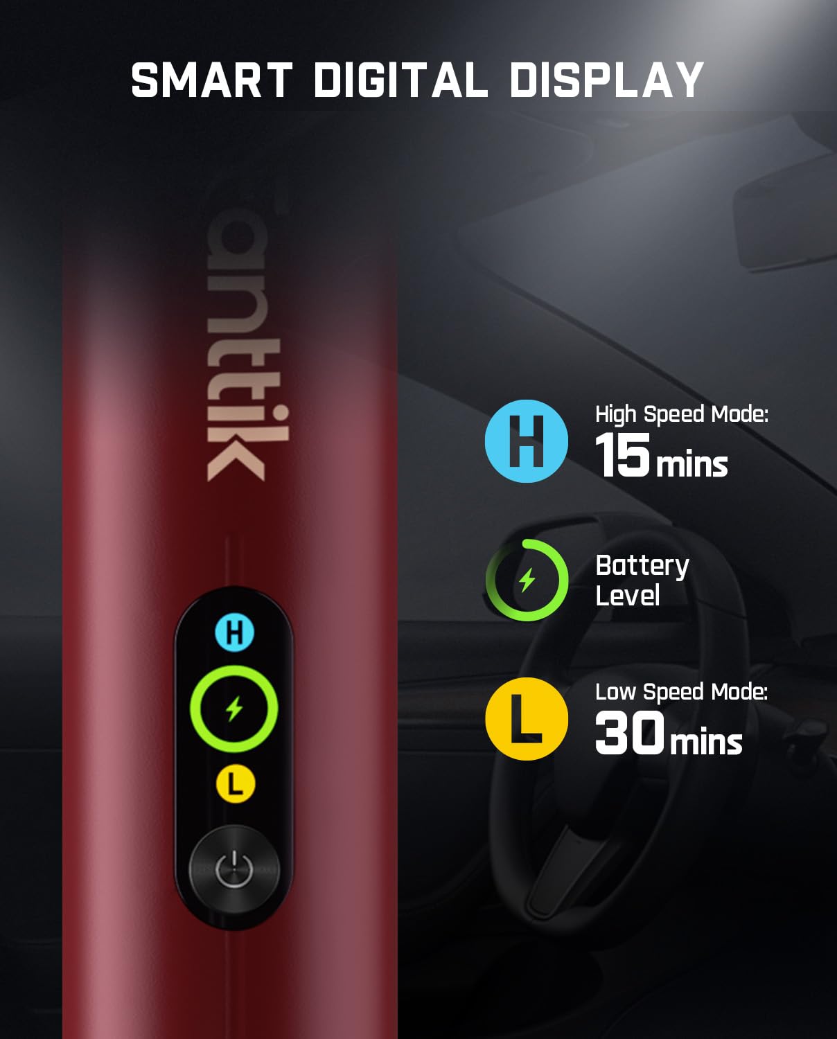 Fanttik Slim V10 Apex 120W brushless motor powers strong suction.
