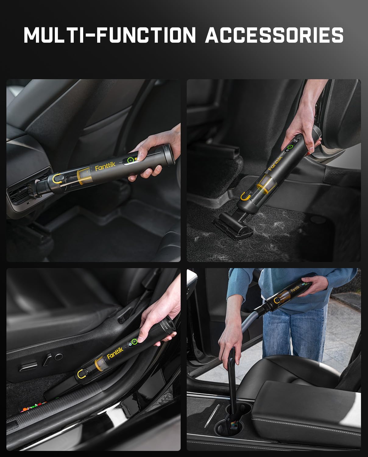 Fanttik Slim V10 APEX attachments kit for hard-to-reach spaces.