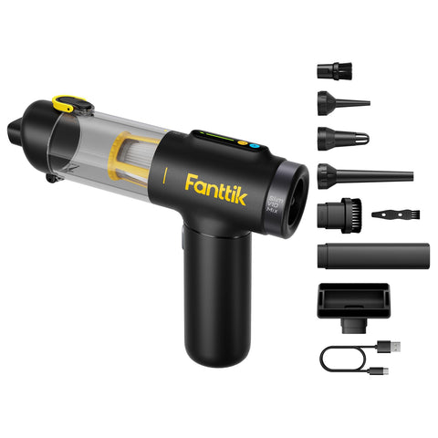 Fanttik Slim V10 Mix vacuum front view showing compact form for car and desk cleaning
