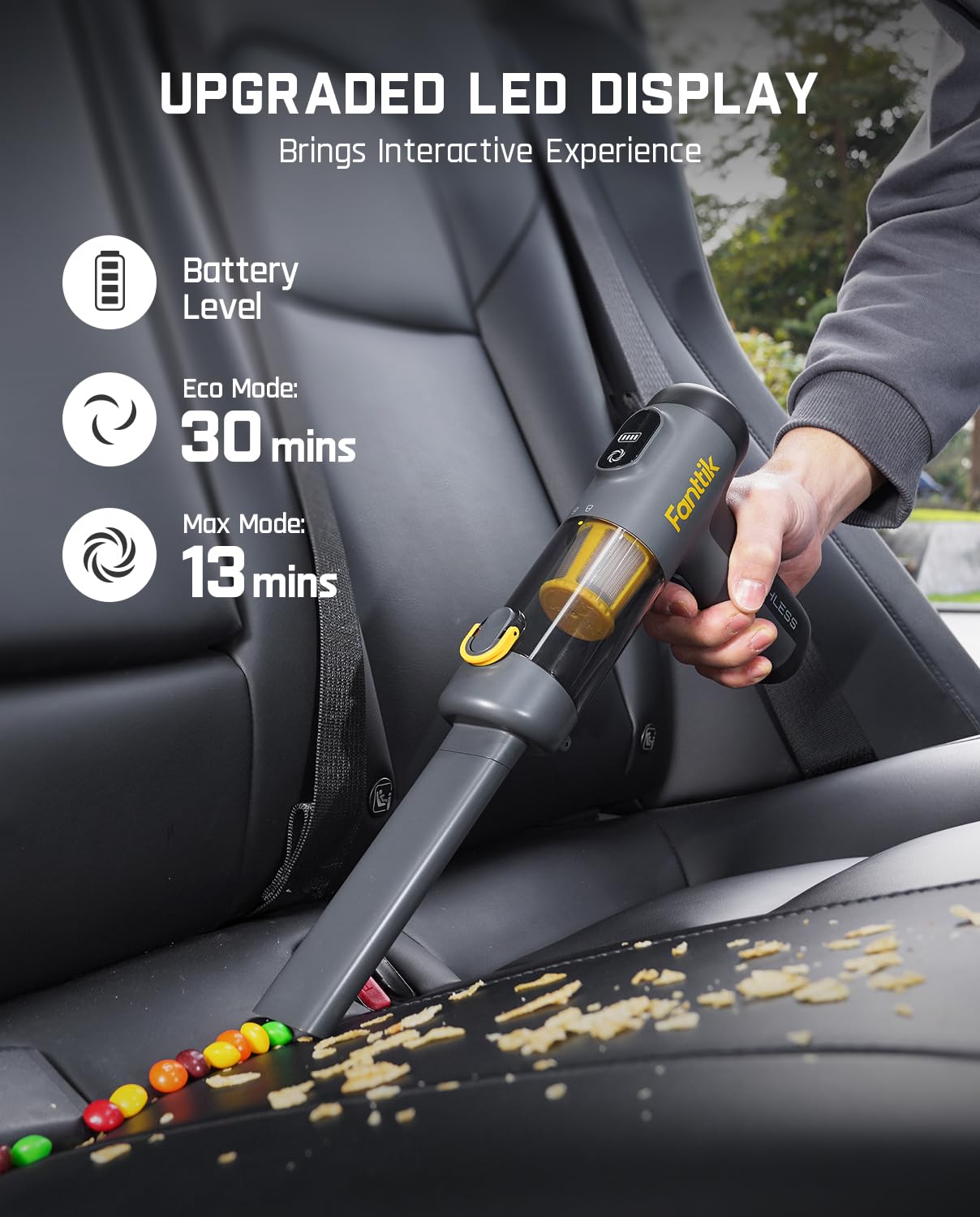 Fanttik Slim V9 Mix brushless motor delivers efficient power and longer life.