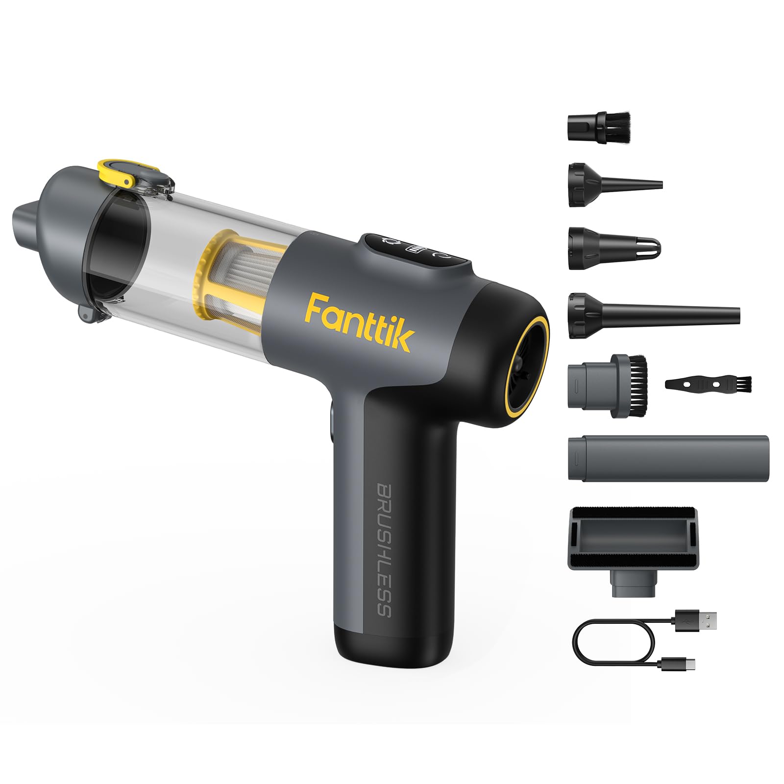 Fanttik Slim V9 Mix compact design for easy car interior cleaning and desk tidying.