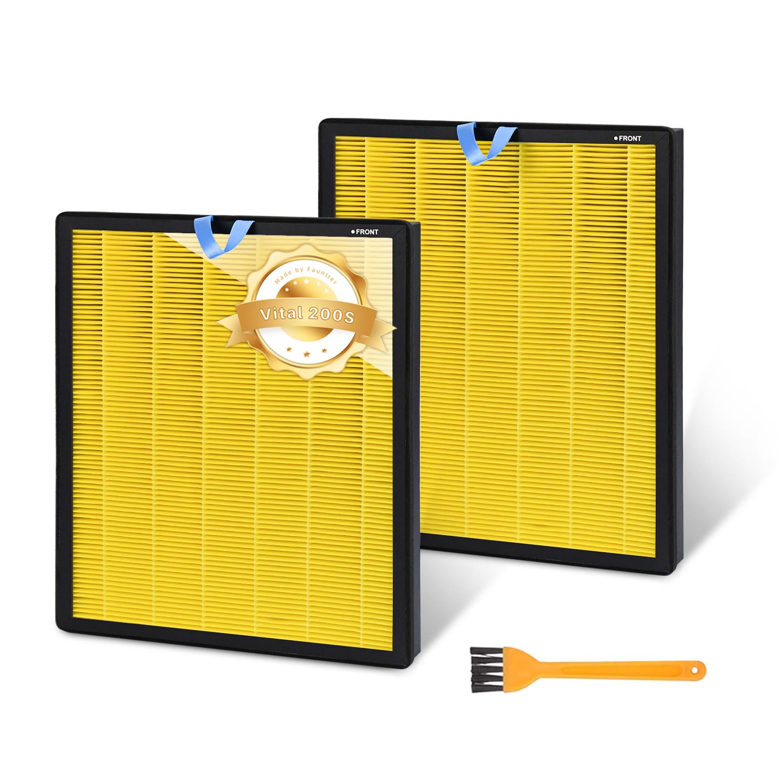 Fanulter Vital 200S filter pack yellow—two-pack replacement for easy, cost-effective air purification.