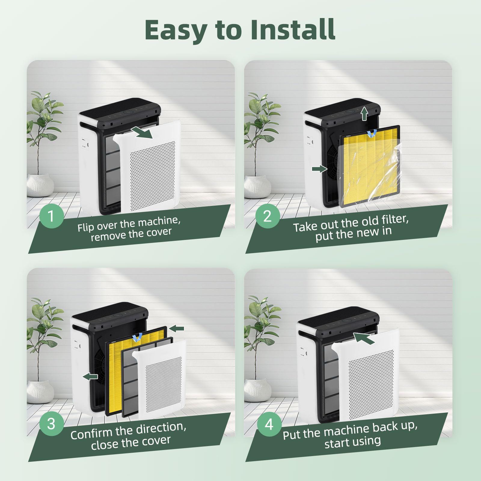 Fanulter Vital 200S in-use room—noticeable air freshness after replacement.