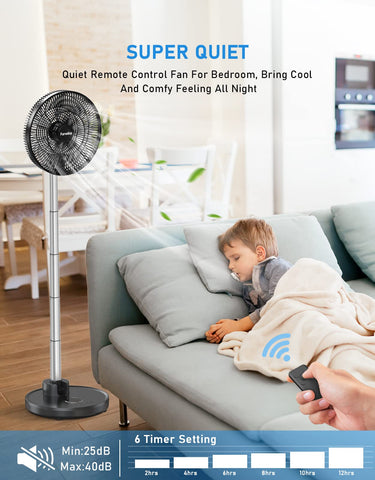 FARADAY foldable fan compact storage design ideal for small spaces and travel.