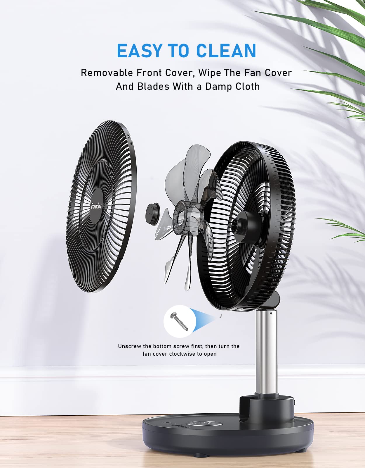 FARADAY wide oscillation ensures broad coverage across room.